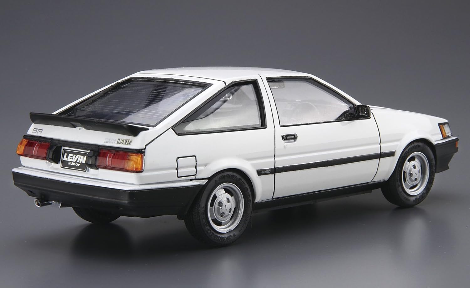 Aoshima Bunka Kyozai 1/24 The Model Car Series No.85 Toyota AE85 Corolla Levin 1500SR 1984 Plastic Model