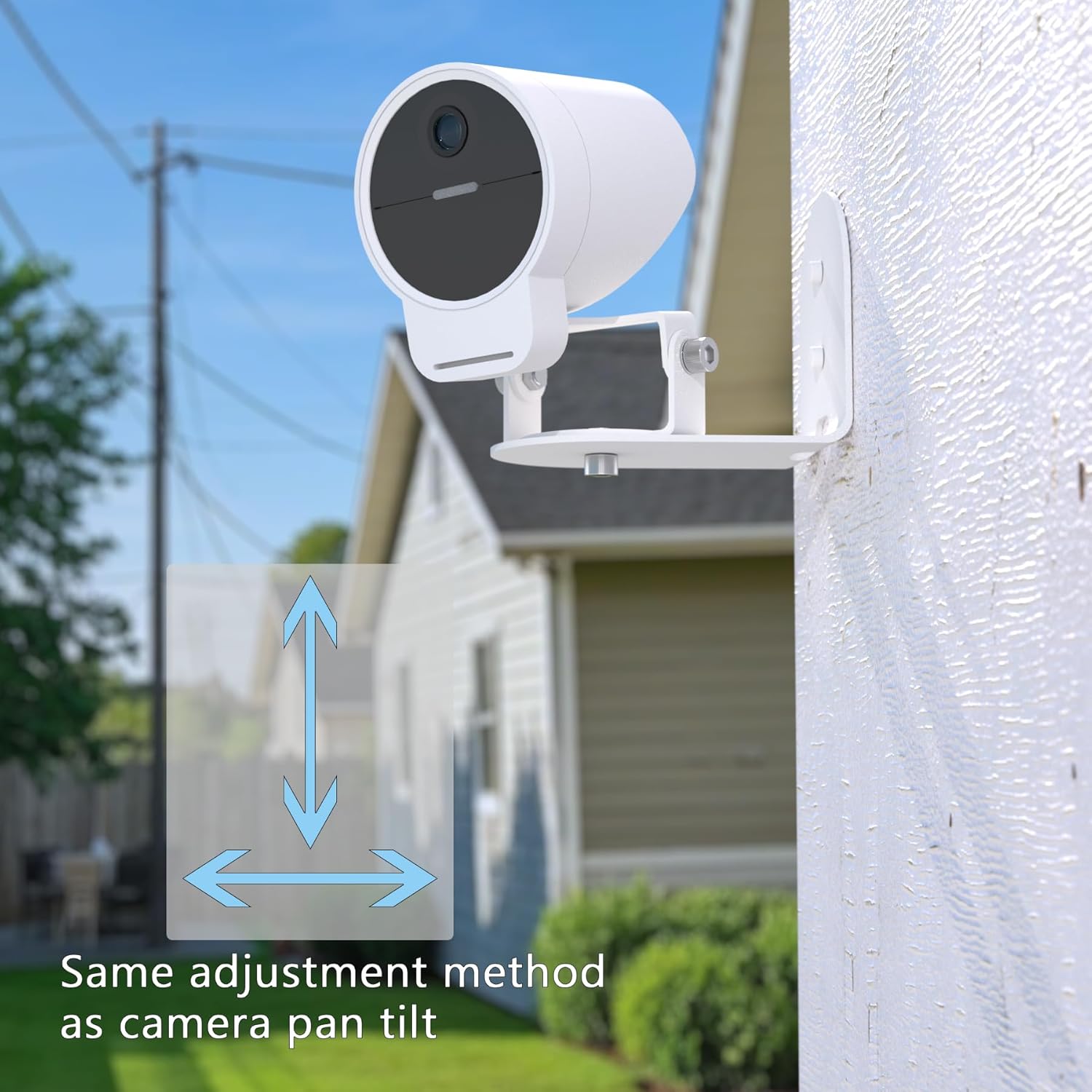 Teccle Secure Metal Wall Mount Compatible with SimpliSafe Outdoor Camera Series 2 and SimpliSafe Outdoor Camera, Anti-Drop, 360° Adjustment Swivel Mount Bracket