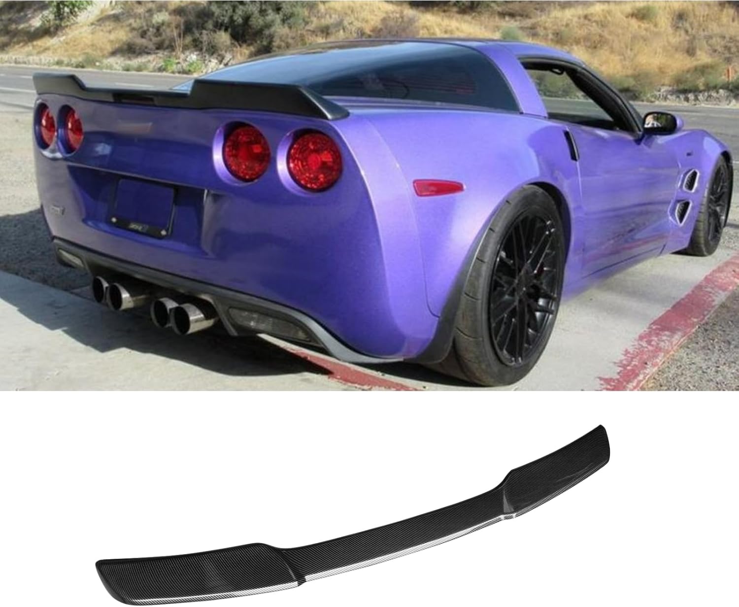 CHIESMA C6 Corvette Rear Spoiler Fit for 20052013