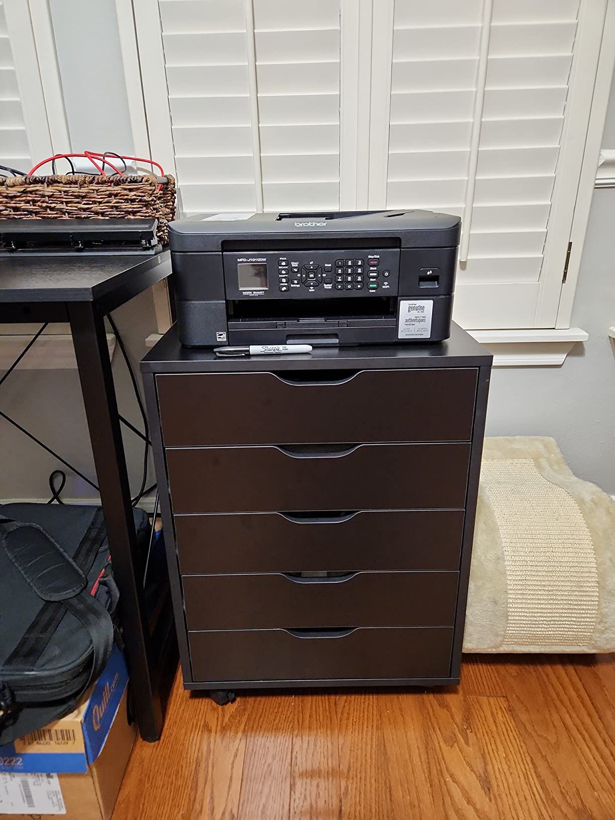 17/mo Finance DEVAISE 5Drawer Chest, Wood Storage Dresser with Wheels, White Buy