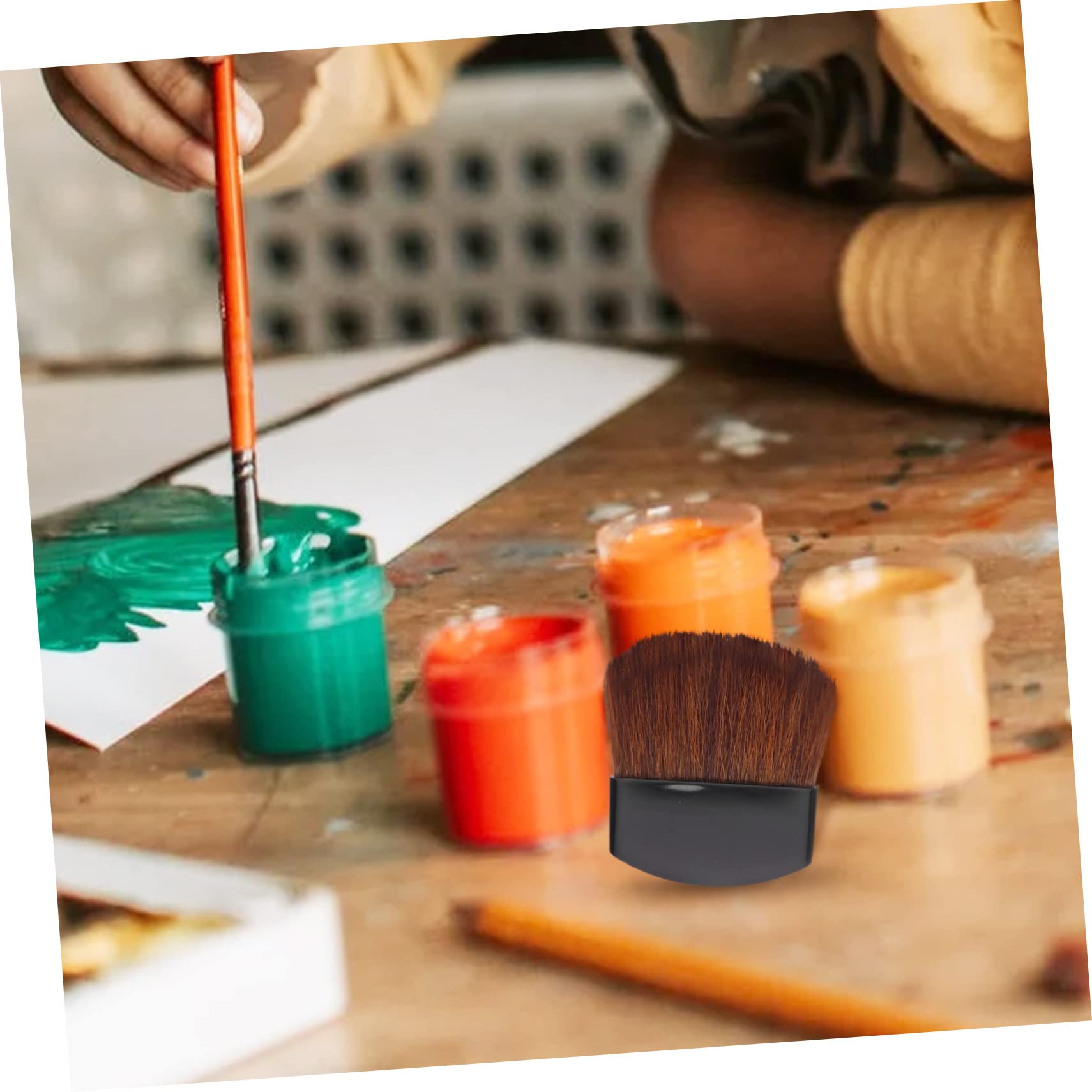 SHINEOFI 4 Juegos Mini Cepillo Rotuladores Acuarelables Rotulador Acuarelable Pinceles para Imágenes Pincel De Artista Multifunción Cepillo De Pintura del Hogar Madera Black 10 Uds * 4