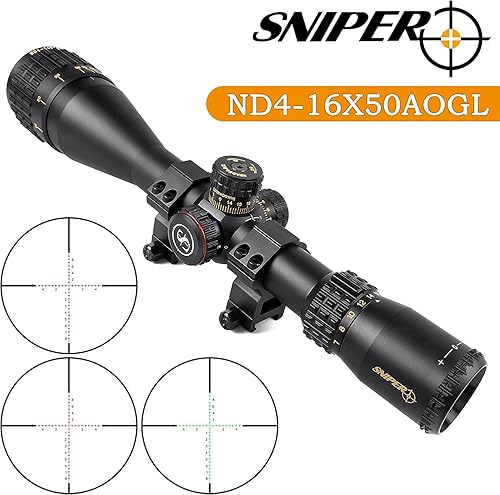 Miniatura 3 de NT4-16X50AOGL cazas miras rojo/verde/azul llluminate cristal grabado retícula grabada al agua fuerte