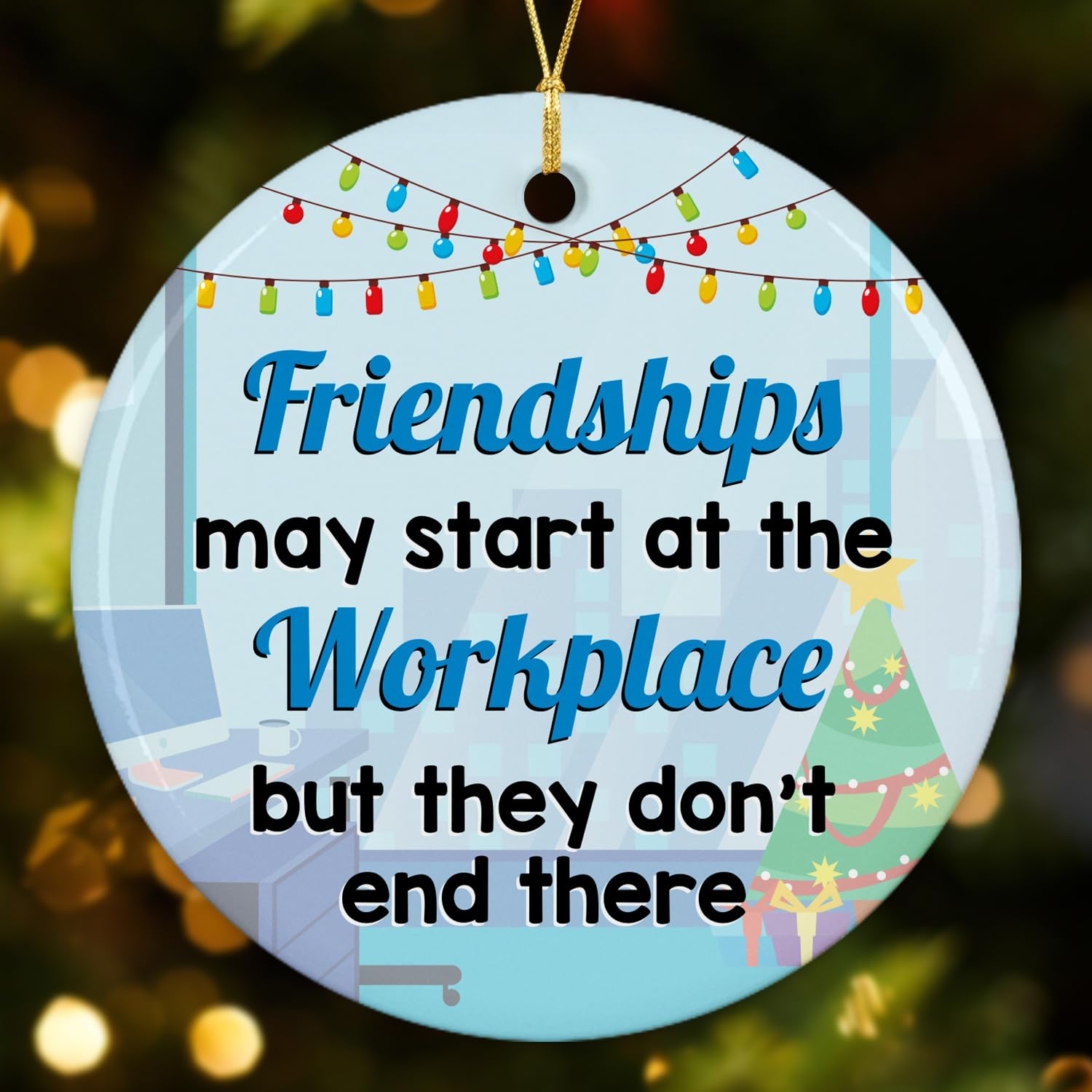 NewEleven Coworker Christmas Ornaments 2025, Bulk Gifts for Coworkers, Office Friendship Gifts for Women, Work Besties Gifts for Women Men, Secret Santa Gifts for Coworkers Group Work Team Members