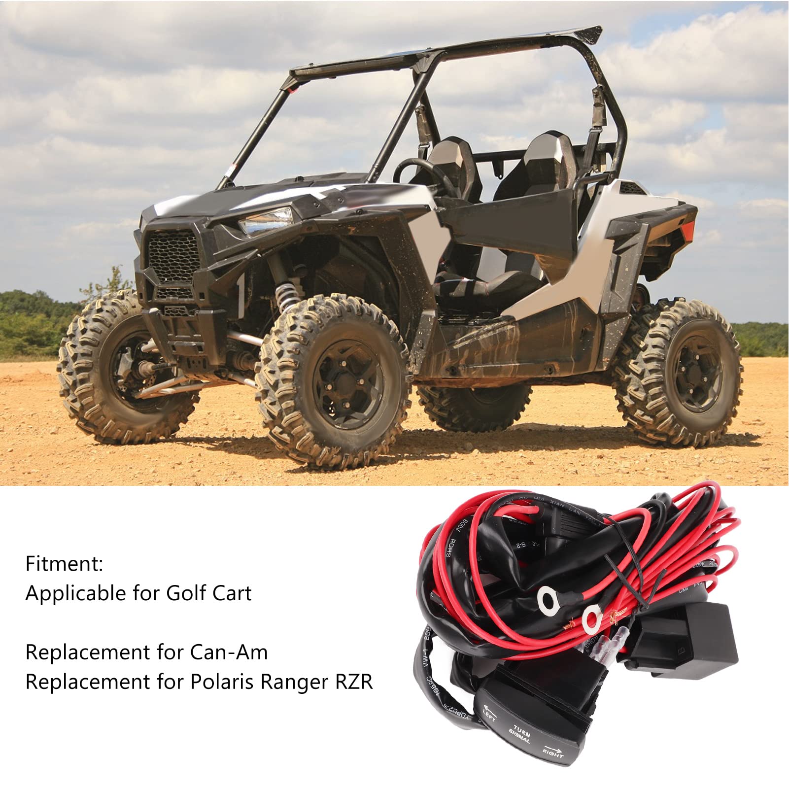 KIT indicatori di direzione UTV interruttore a bilanciere universale 12V ATV kit illuminazione stradale