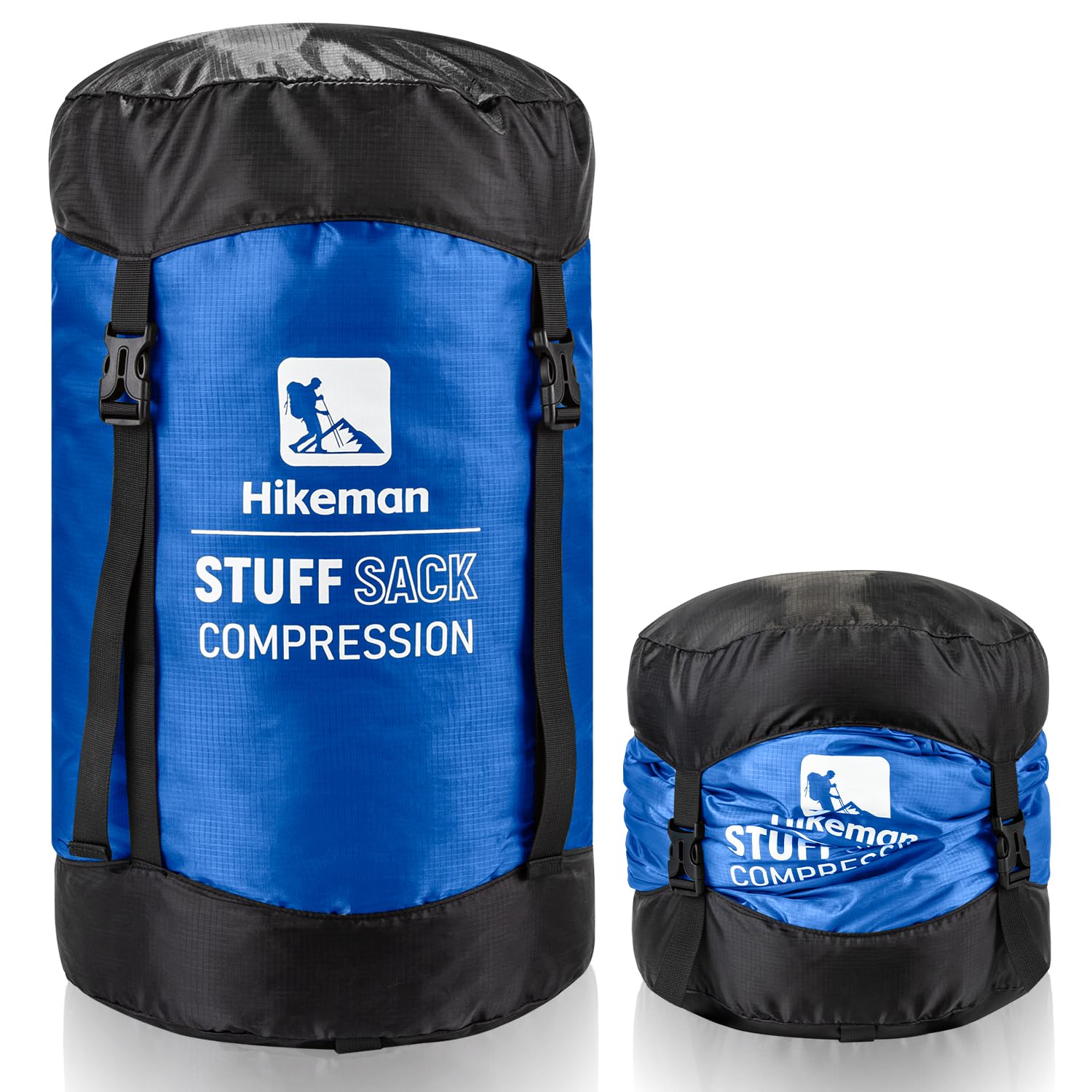 HIKEMAN Compression Stuff Sack for Sleeping Bag - Lightweight Compression Bag,Water-Resistant Sleeping Bag Stuff Sack for Camping Outdoor Hiking Backpacking Travelling (Blue, XXL)