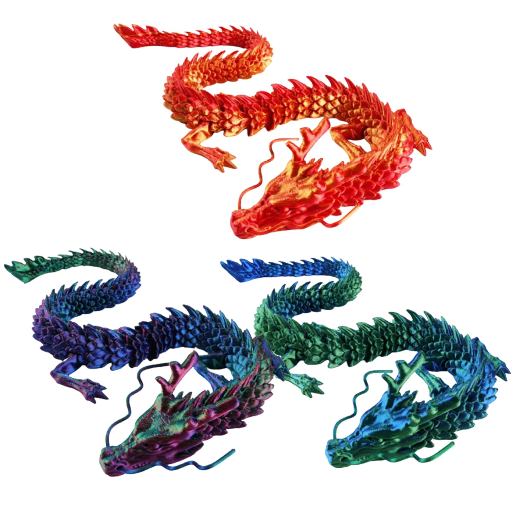 SUMLAND Drago stampato in 3D con ali drago volante, drago