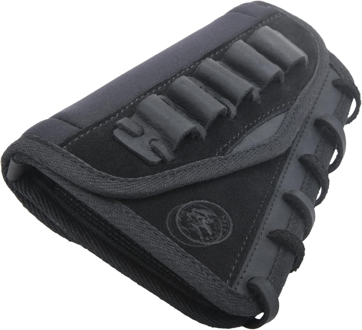 Leather Gun Buttstock Ammo Cartridge Holder Rifle Cheek Rest Riser Pad for .30-06 .308 .45-70