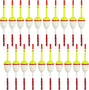 Fishing Bobbers Floats,Wood Slip Bobber Fishing Spring Oval Stick Slip Balsa Bobber for Crappie Catfish Trout Panfish Walleyes Fishing Tackle Accessories