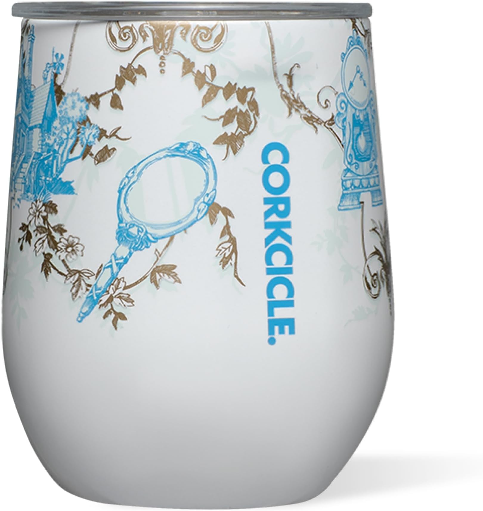 Corkcicle Stemless Insulated Wine Glass Tumbler - Beverages Cold 6 & Hot 3 Hours - Stainless Steel - Easy-Grip - Summer Drinkware Gift - Keeps Drinks Ice - 12 oz - Princess Belle