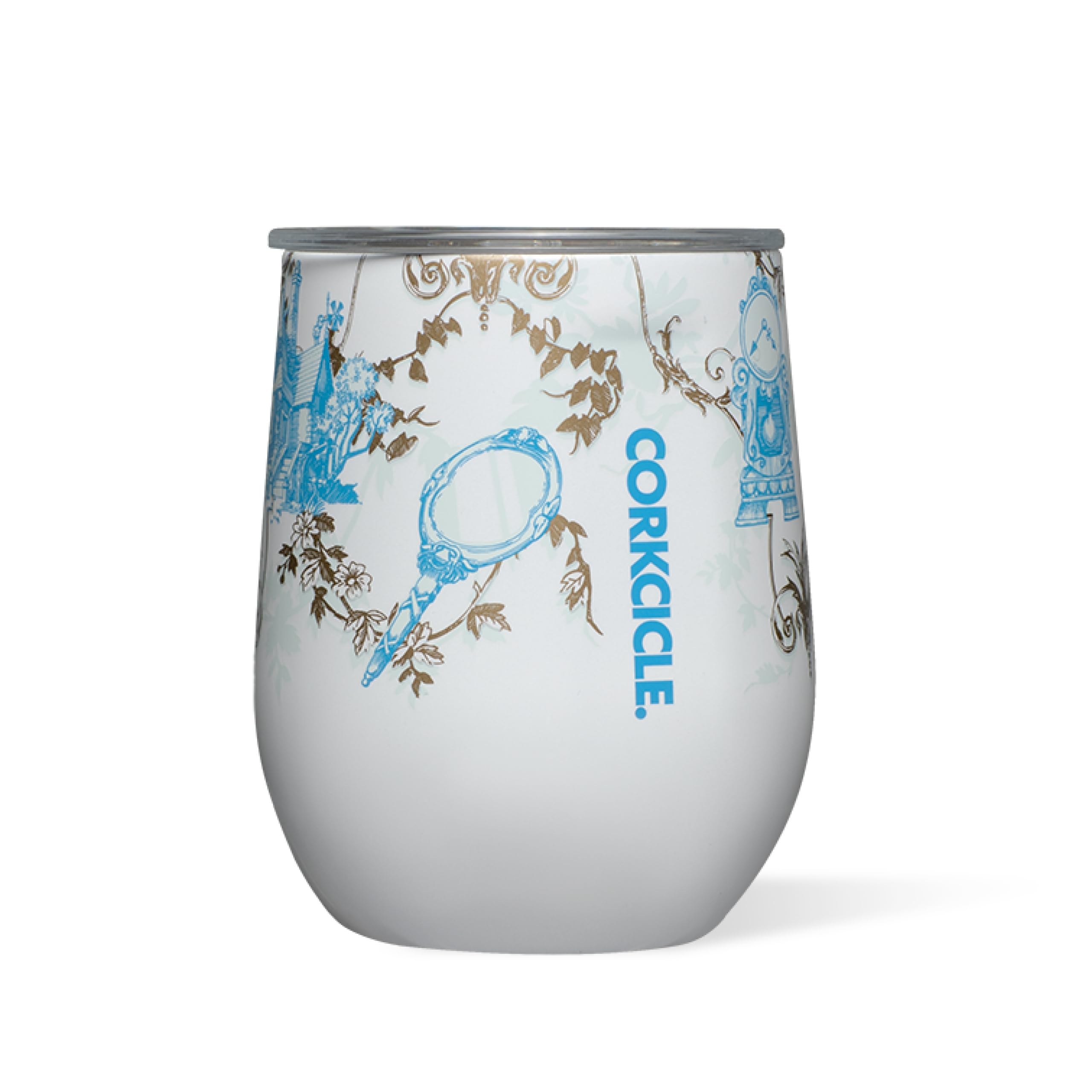 Corkcicle Stemless Insulated Wine Glass Tumbler - Keeps Beverages Cold 6 Hours & Hot 3 Hours - Stainless Steel - Easy-Grip - Summer Drinkware Gift - Keeps Drinks Ice Cold - 12 oz - Princess Belle