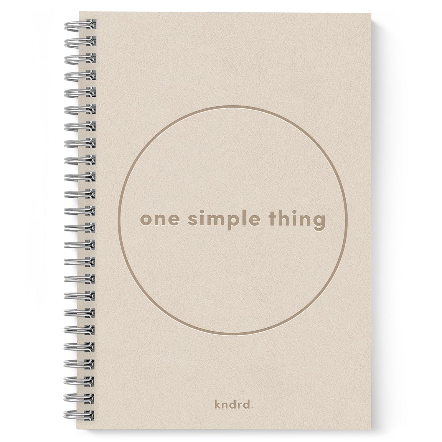 KNDRD One Simple Thing: A Wellness Journal for Women – Daily Self Care, Check-in, Gratitude & Wellness Prompts for Mental Health and Personal Growth. A5 wellness journal – 3 months. (Caffe Latte)