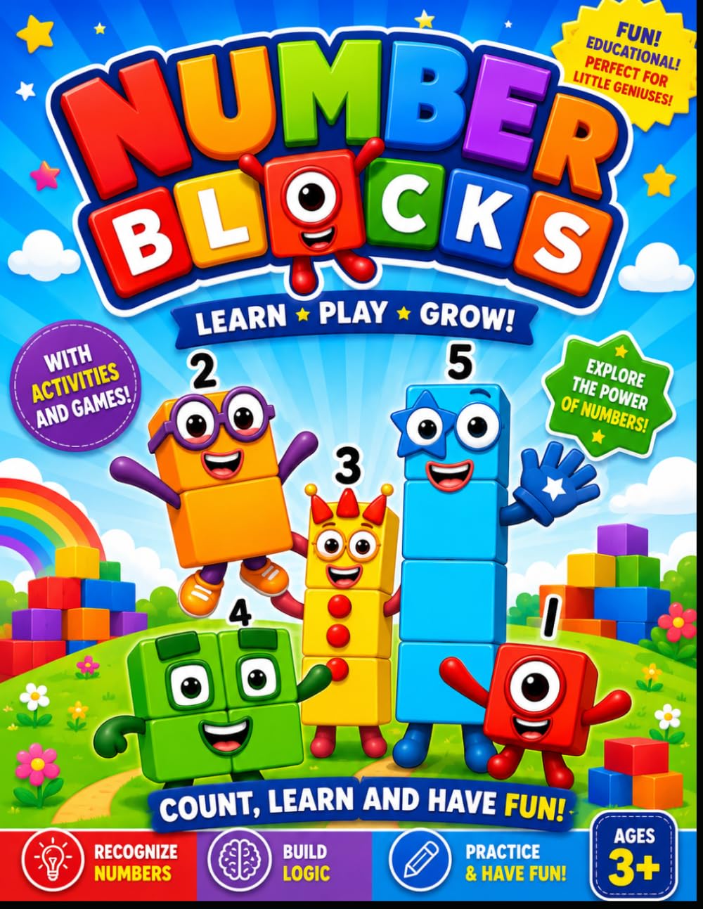 Number Friends Coloring Book: Fun Coloring, Counting and Learning Activities for Kids