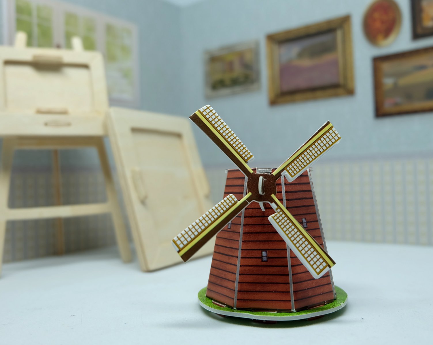 Mini 3D Puzzles Architecture 'Zaanse Schens' Easy for Baby . and more Mini Size 5.3cm x 6.9cm