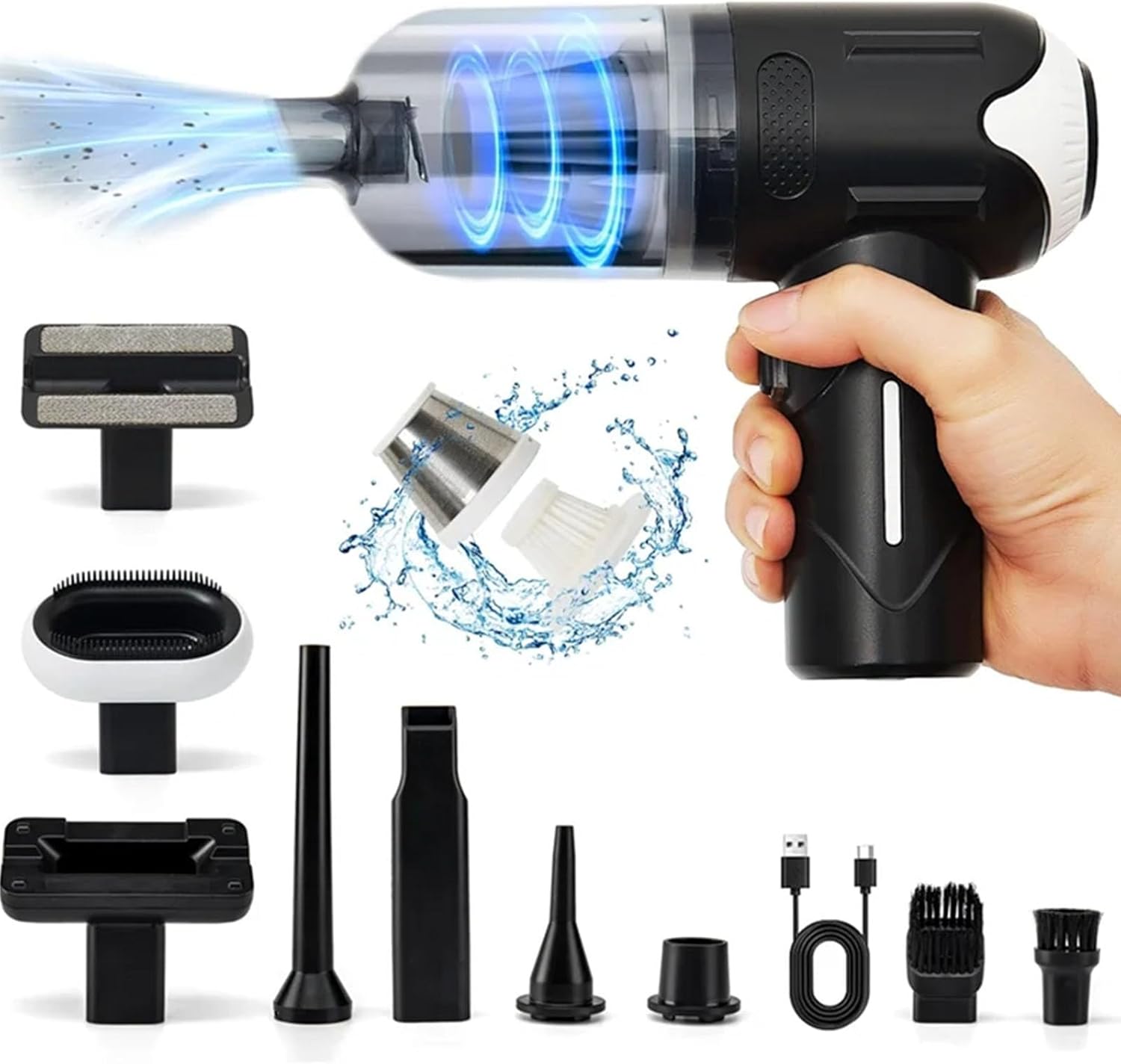 Handheld Vacuum Quiet Operations Small Filter Rechargeable Machine for Car Portable Design