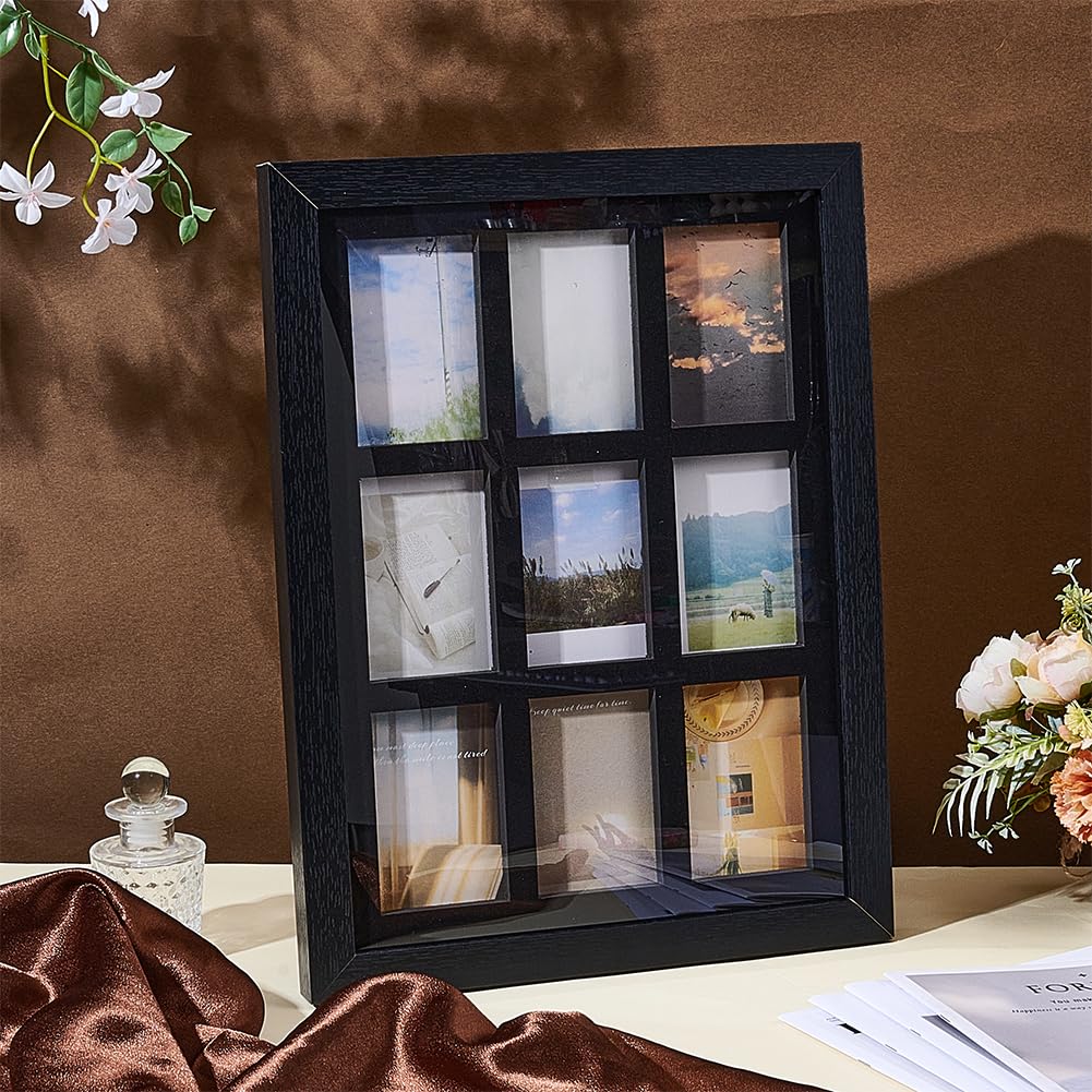 UNICRAFTALE Trading Cards Displays Frame 9 Cards Baseball Card Display Case  Wall-mounted Sports Card Display Frame Black Holder for Basketball Football  Hockey Standard Cards - BigaMart