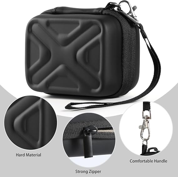 Camera Case for AbergBest 21 Mega Pixels 2.7 LCD Rechargeable HD/Kodak Pixpro/Canon PowerShot ELPH 180/190/Sony DSCW800/DSCW830 Cameras, Travel Carrying Protective Case for Digital Camera - Black