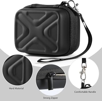 Camera Case for AbergBest 21 Mega Pixels 2.7 LCD Rechargeable HD/Kodak Pixpro/Canon PowerShot ELPH 180/190/Sony DSCW800/DSCW830 Cameras, Travel Carrying Protective Case for Digital Camera - Black