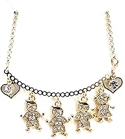 Vista 21 de SIFRIMANIA Personalized Children's Charm Choker Necklace, Boys or Girls Customizable Pendants, Growing Family Jewelry for Women