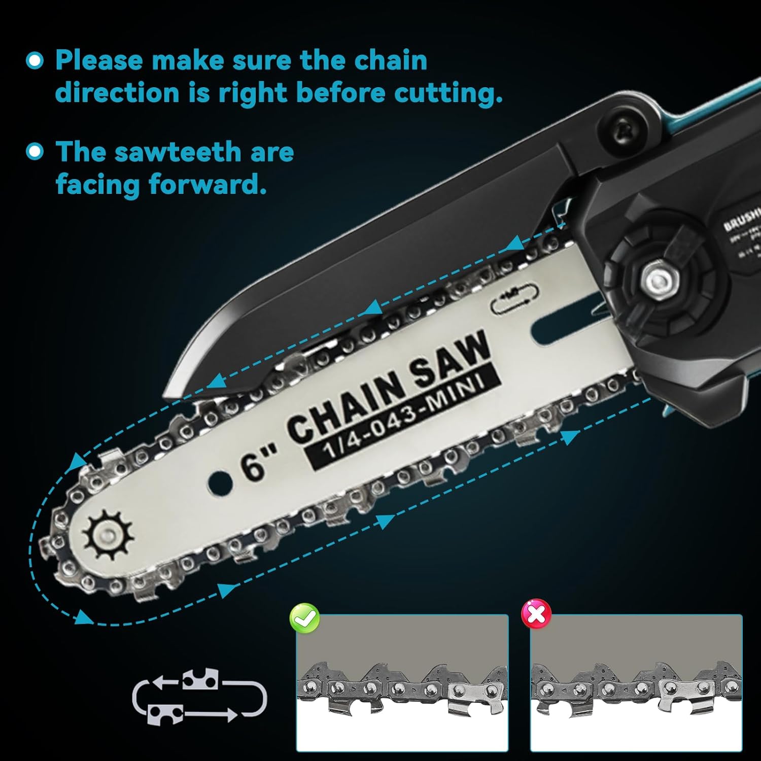 6 Inch Brushless Pole Saw for Makita 18V Battery (No Battery), Professional Electric Chainsaw with Extension Pole, 15Ft Long Reach for Tree Pruning Hedge Cutting