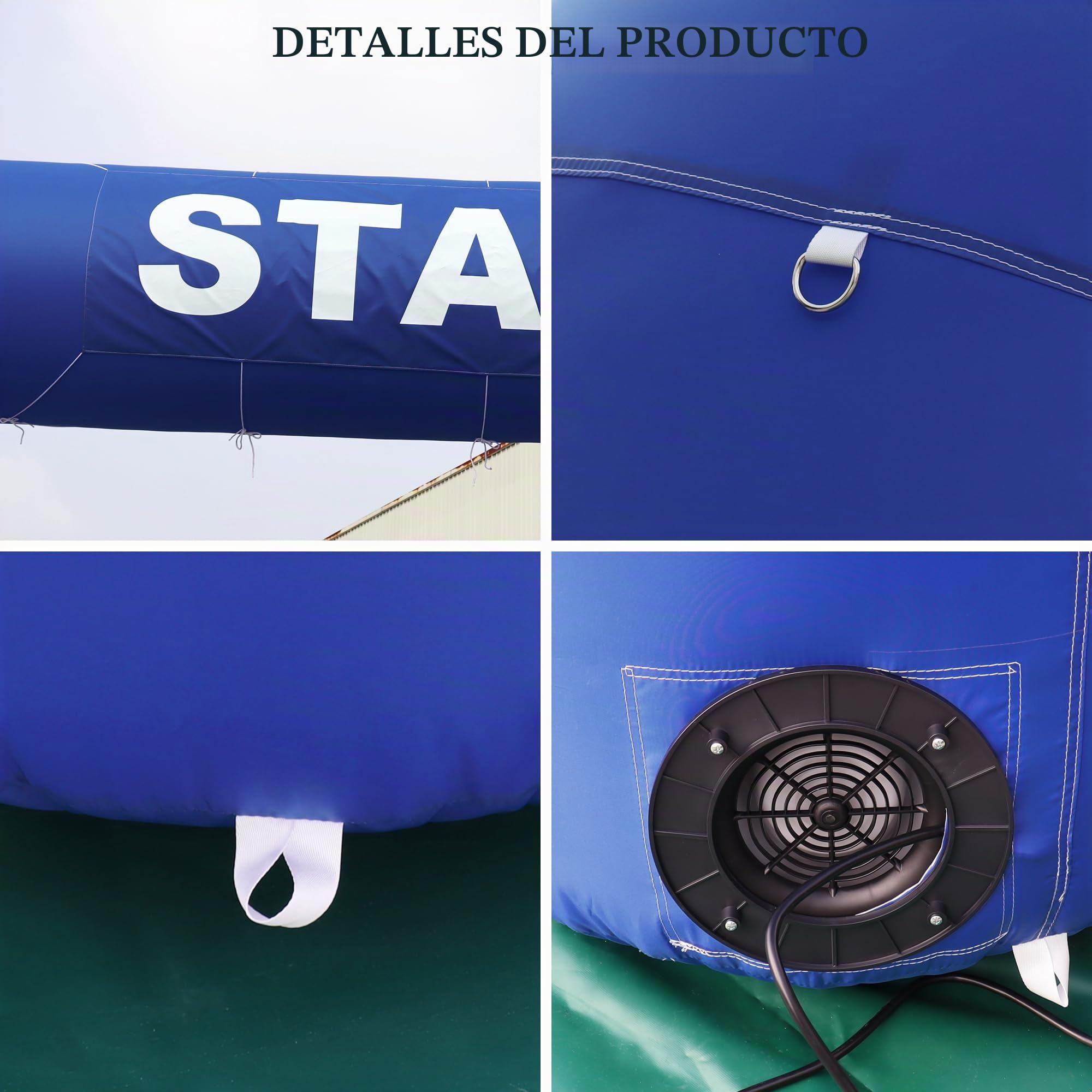 Sayok Arco Inflable para Exteriores, Línea de Meta y Carreras Con Soplador de Aire para Eventos Publicitarios (Azul)