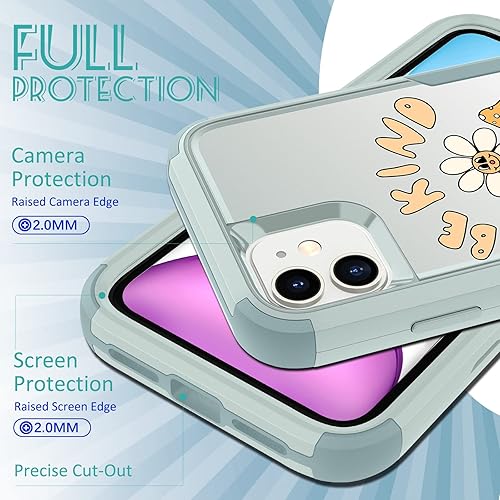 Miniatura 5 de Funda para iPhone 11  Funda para teléfono para niñas, diseño único femenino estético, diseño único kawaii flores amables resistente, protección dura