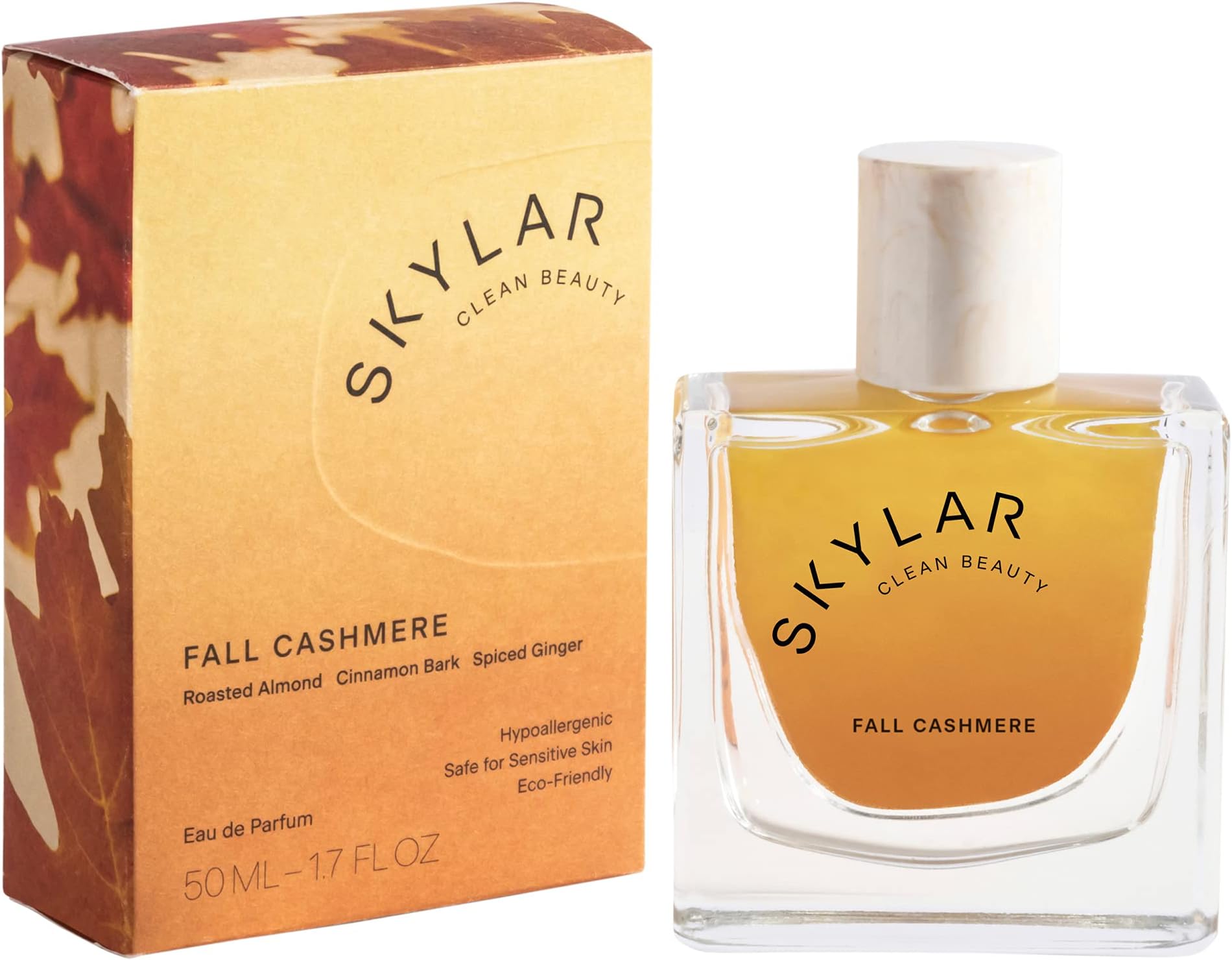 Skylar Fall Cashmere Eau de Parfum - Hypoallergenic & Clean Perfume for Women & Men, Vegan & Safe for Sensitive Skin - Spicy Gourmand Perfume with Notes of Cinnamon, Almond & Ginger - 50mL /1.7 Fl oz