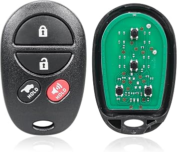 2 Packs Replacement Keyless Entry Remote Car Key Fob GQ43VT20T 315MHZ 4 Buttons for 2008-2017 Toyota Sequoia,2005-2008 Toyota Solara Avalon,2008-2013 Toyota Highlander