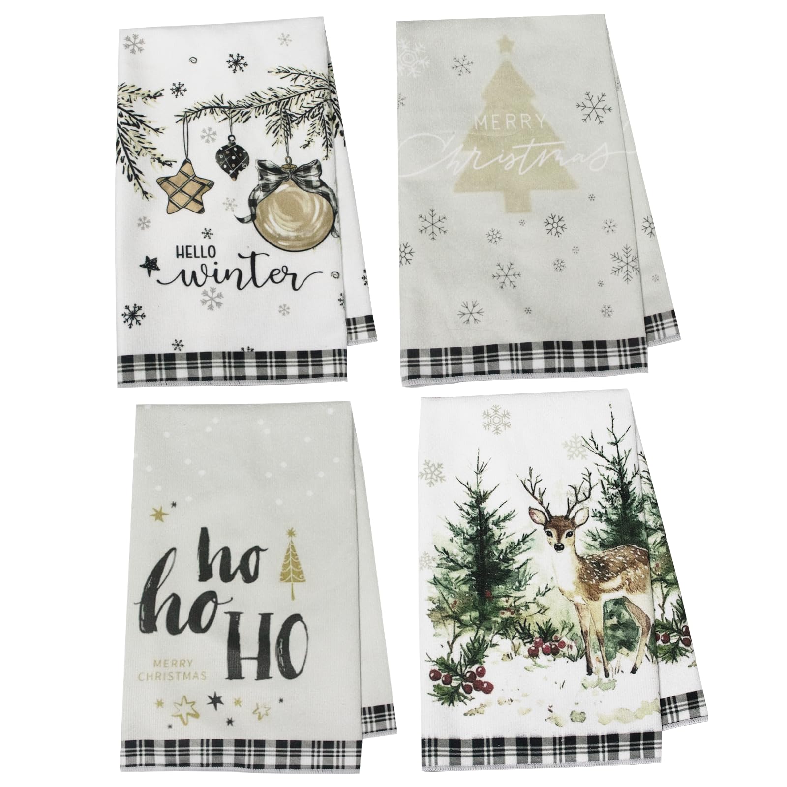 JINGTOPS Geschirrtücher Weihnachten Küchentücher, Handtuch Geschirrtuch