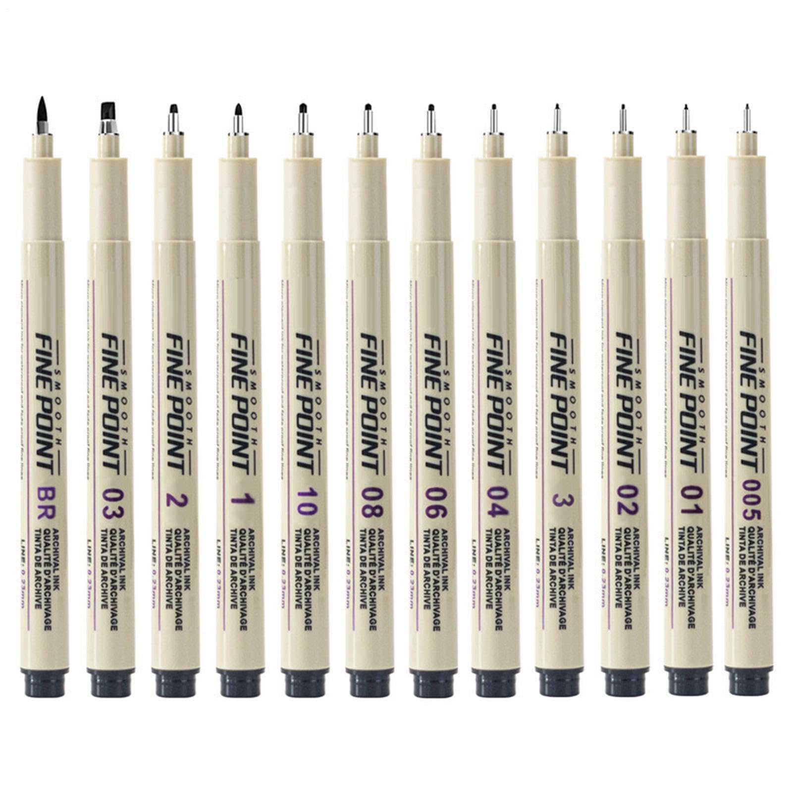 Marcadores de punta fina artísticos con herramientas de tinta pigmentada para dibujo escolar 8