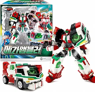 Metal Cardbot MEGA AMBULER Ambulance Transforming Robot Korean animation [並行輸入品]
