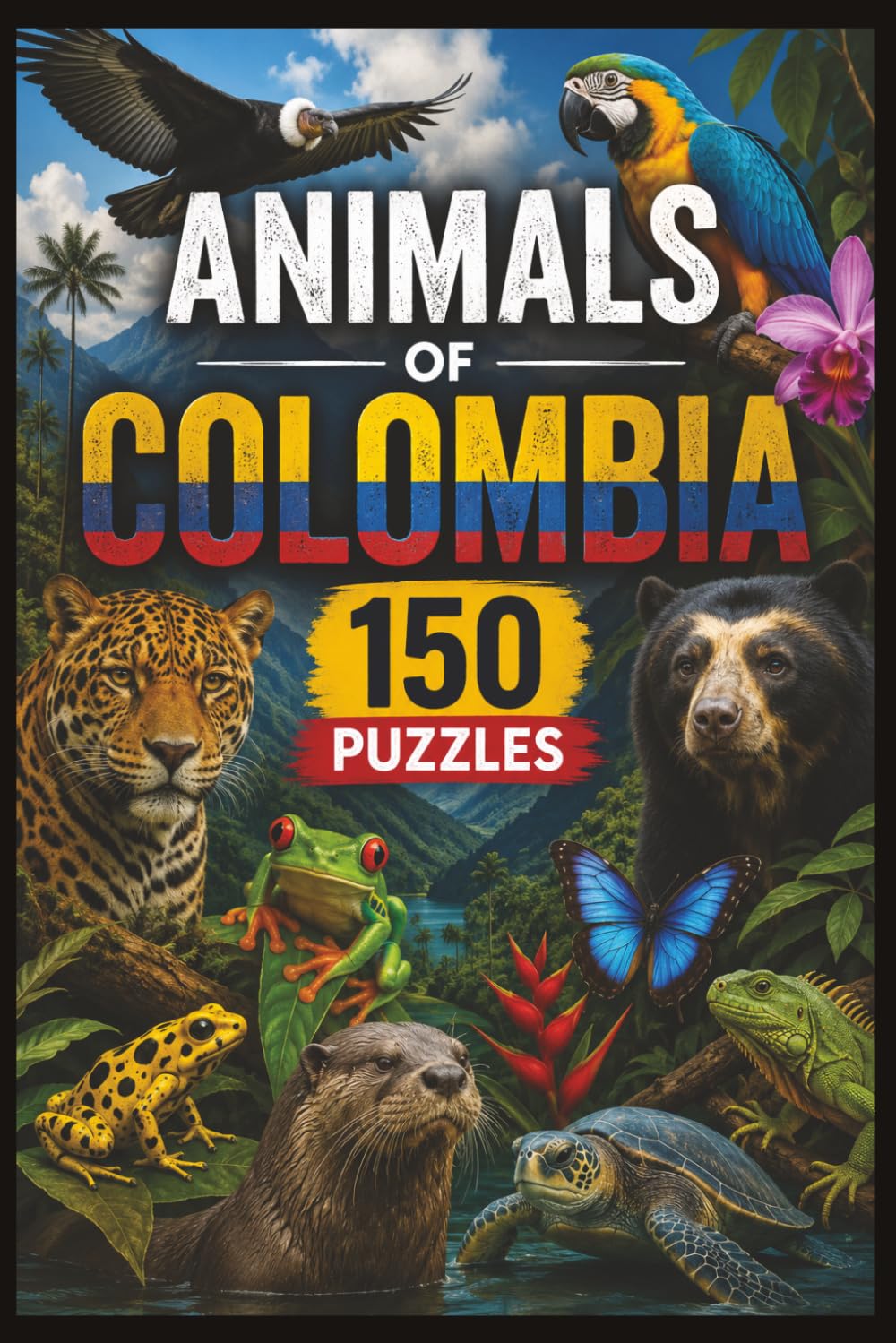 Animals of Colombia Word Search: 150 Wildlife-Themed Puzzles (Animals of South America Word Search)