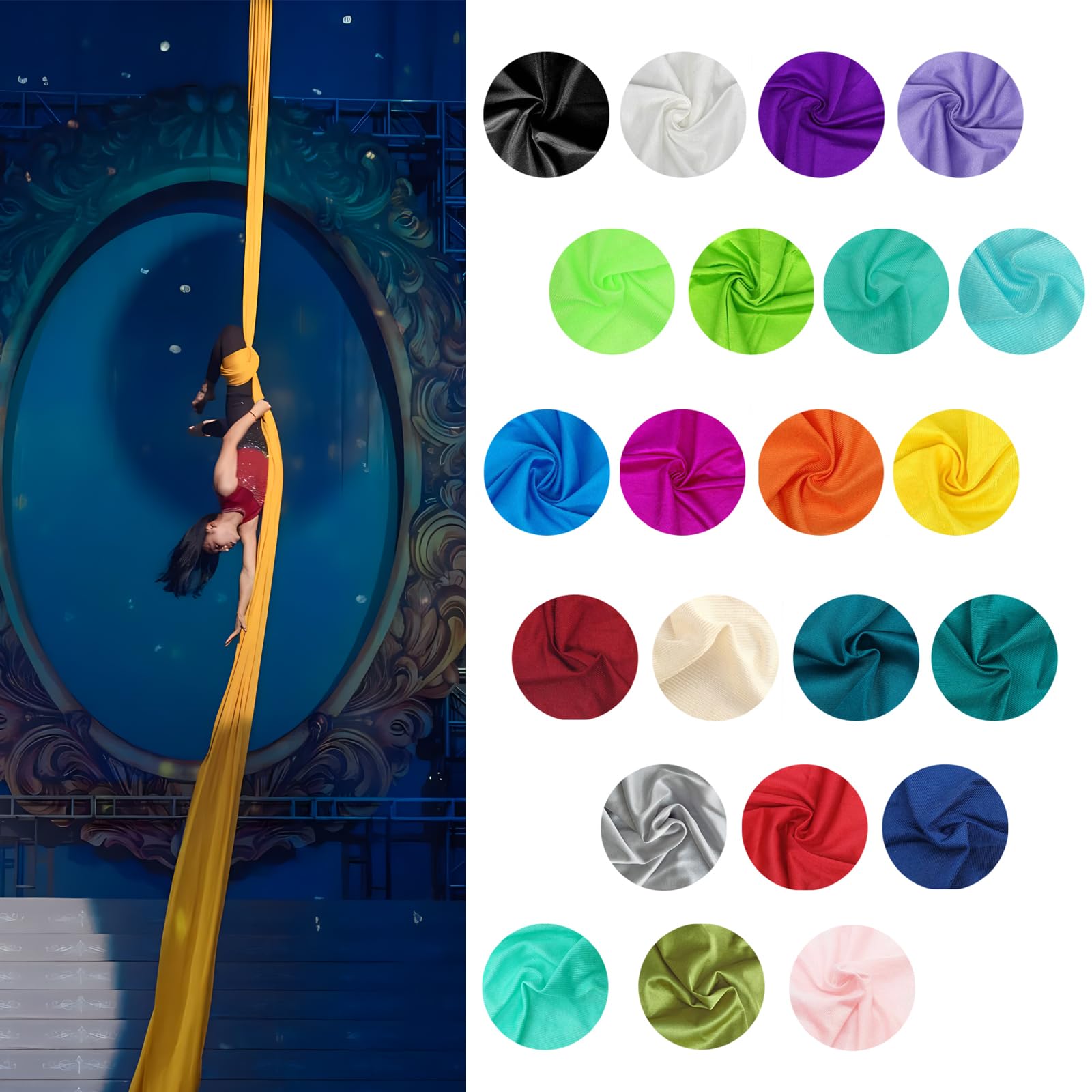 Amazon.com: 22 Yards Aerial Silks Fabric Versatile Circus Training