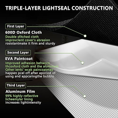 Miniatura 3 de GA Grow Tent 24x24x48 Reflective Mylar Hydroponic Grow Tent with Observation Window and Waterproof Floor Tray for Indoor Plant Growing 2x2 (24x24x48)