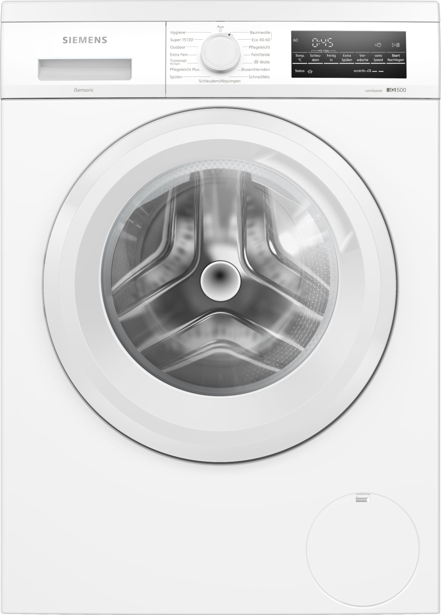Siemens WU14UT22 iQ500 - Lavadora de bajo montaje (9 kg, velocidad de programas, pantalla LED, programa de exterior, motor iQdrive)