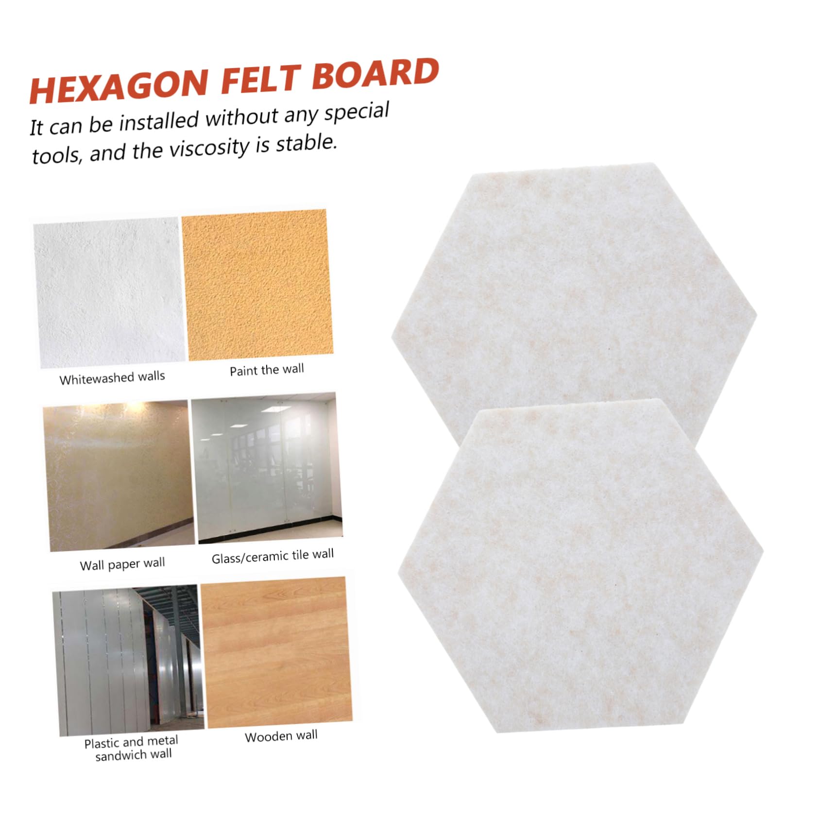 HAPINARY 1set Felt Mat Soundproofing Wall Board for Messages Decor Vibrant Colors for Home Office Kindergarten