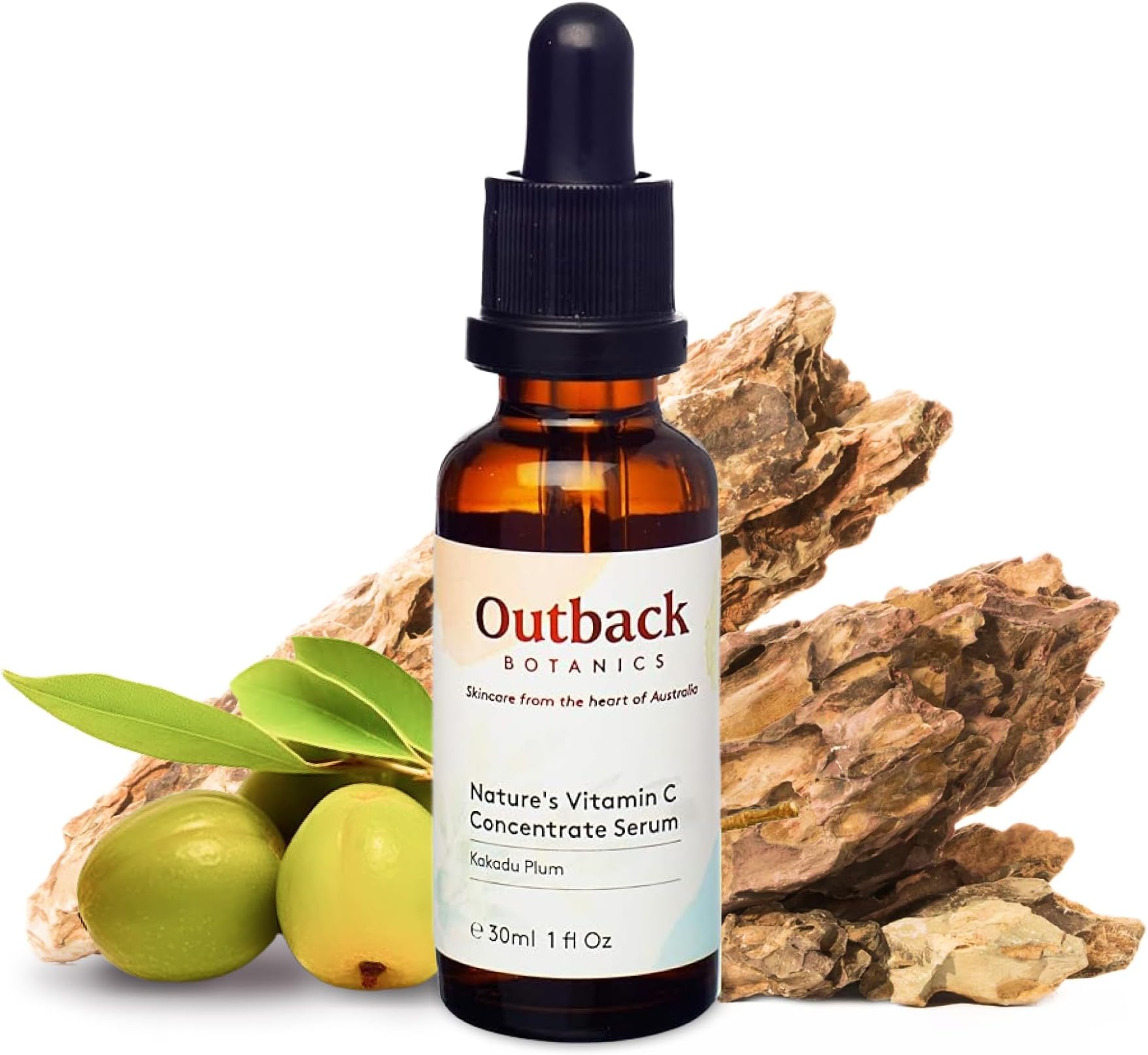 Natural Vitamin C Facial Serum with Kakadu Plum Extract - 100x More Vitamin C Than an Orange - Anti-Aging, Anti-wrinkles, Hydrating Skincare - 1 fl oz