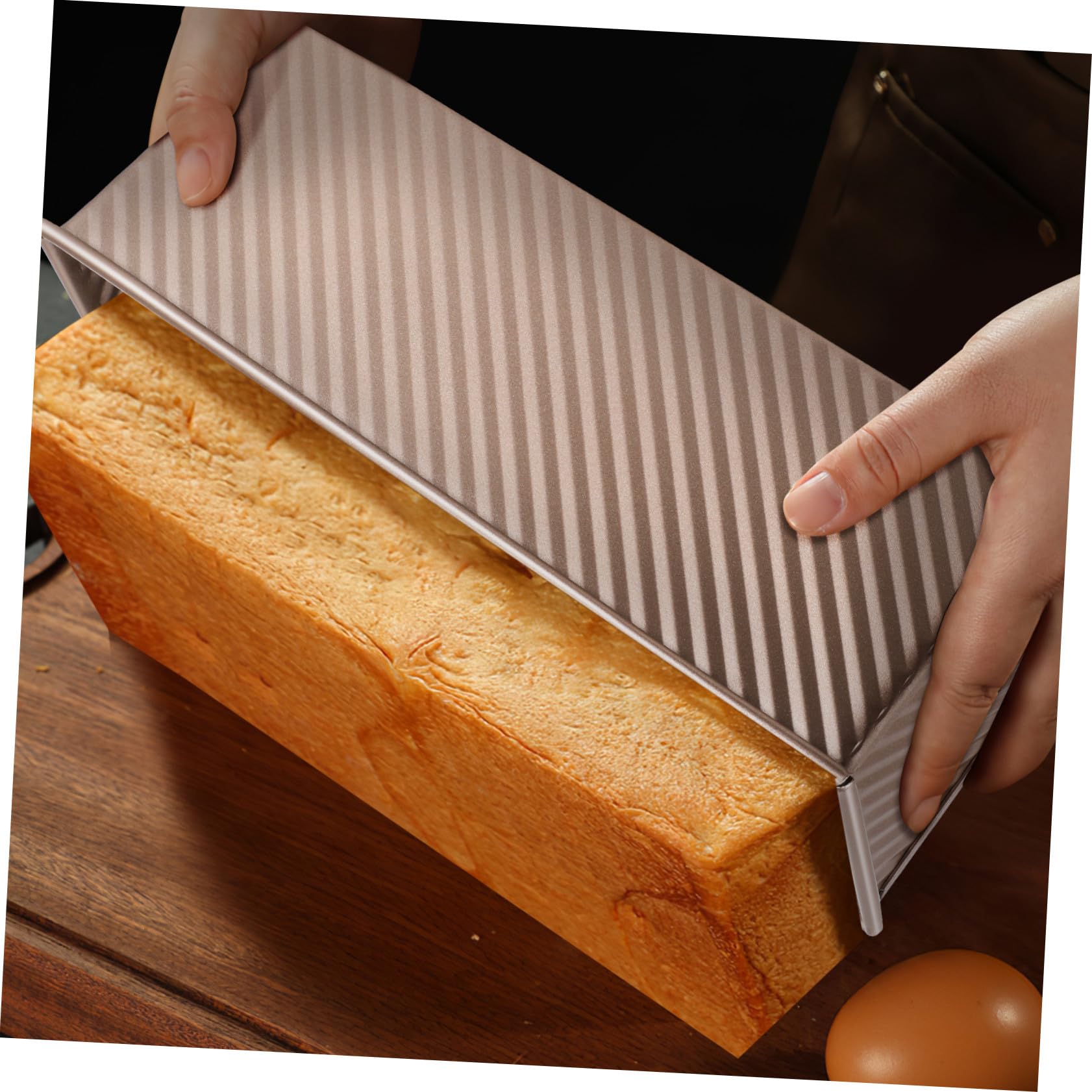 Ipetboom Backform Deckel und Belüftungslöchern Kohlenstoffstahl aus Robuste Rechteckige Vielseitige Kastenform zum Backen von Brot für Küche