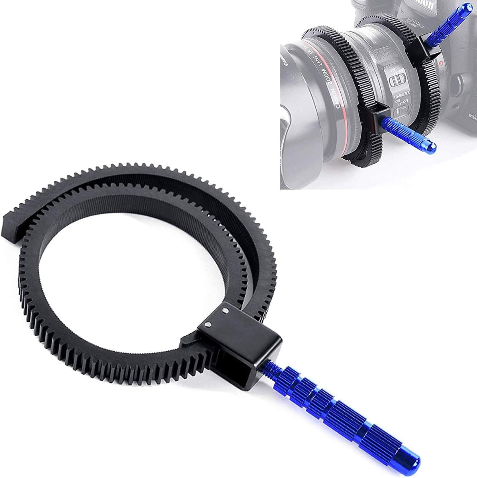 Zoom Gear Focus Ring Zoom Gear Focus with Aluminum Alloy Handle for DSLR Canon Nikon Digital SLR Camera Sony Pentax Panasonic Fujifilm Olympus Camcorder