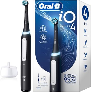فرشاة الأسنان الكهربائية Braun Oral B iO4S iOG41B60BK ، أسود غير لامع