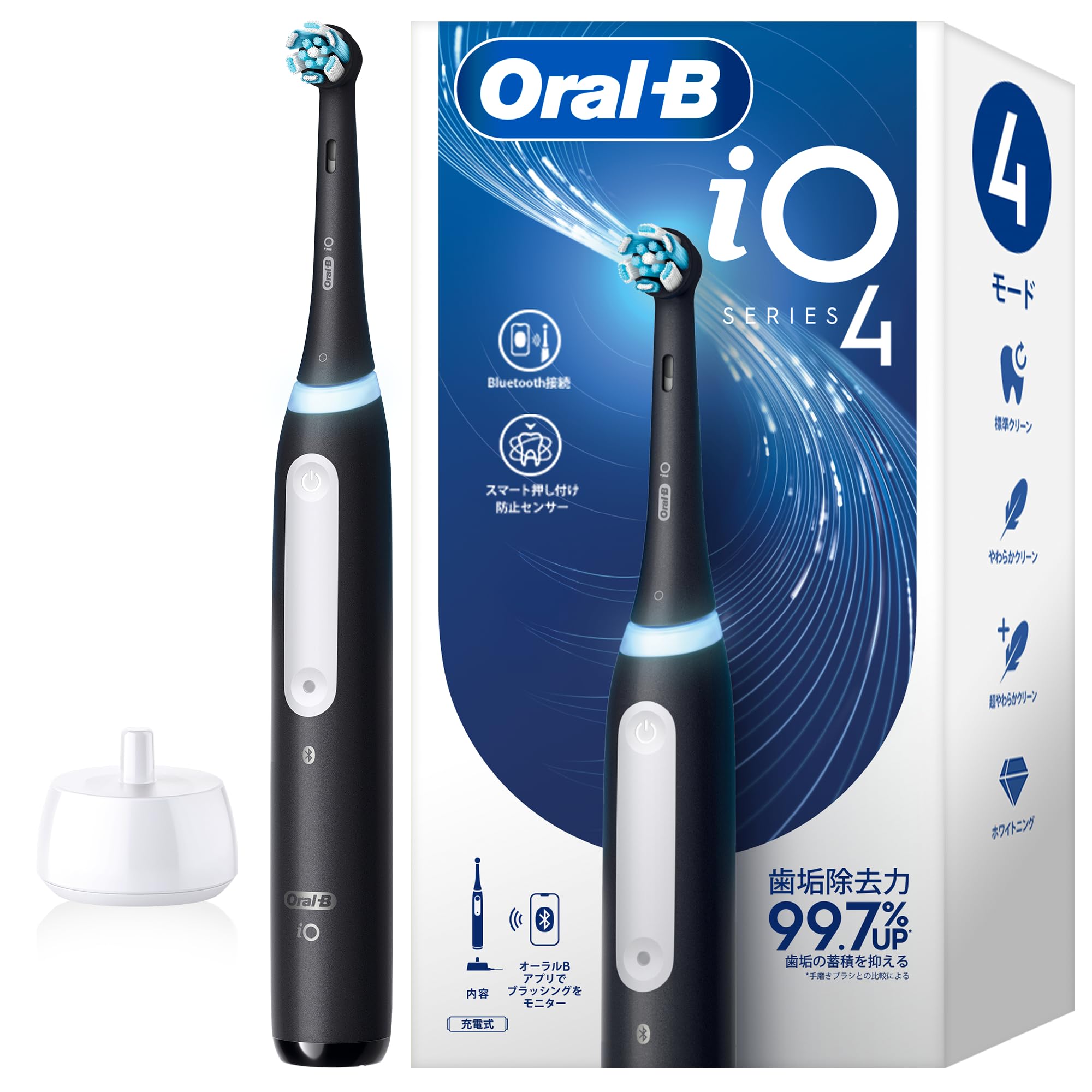 Oral-B iO Series 4s 電動歯ブラシ Amazon.co.jp: ブラウン 電動歯ブラシ オーラルB iO4S iOG41B60BK