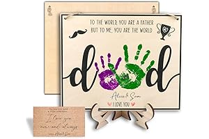 Personalized Dad Handprint Footprint Art Craft Fathers Day Gifts from Infant Daughter