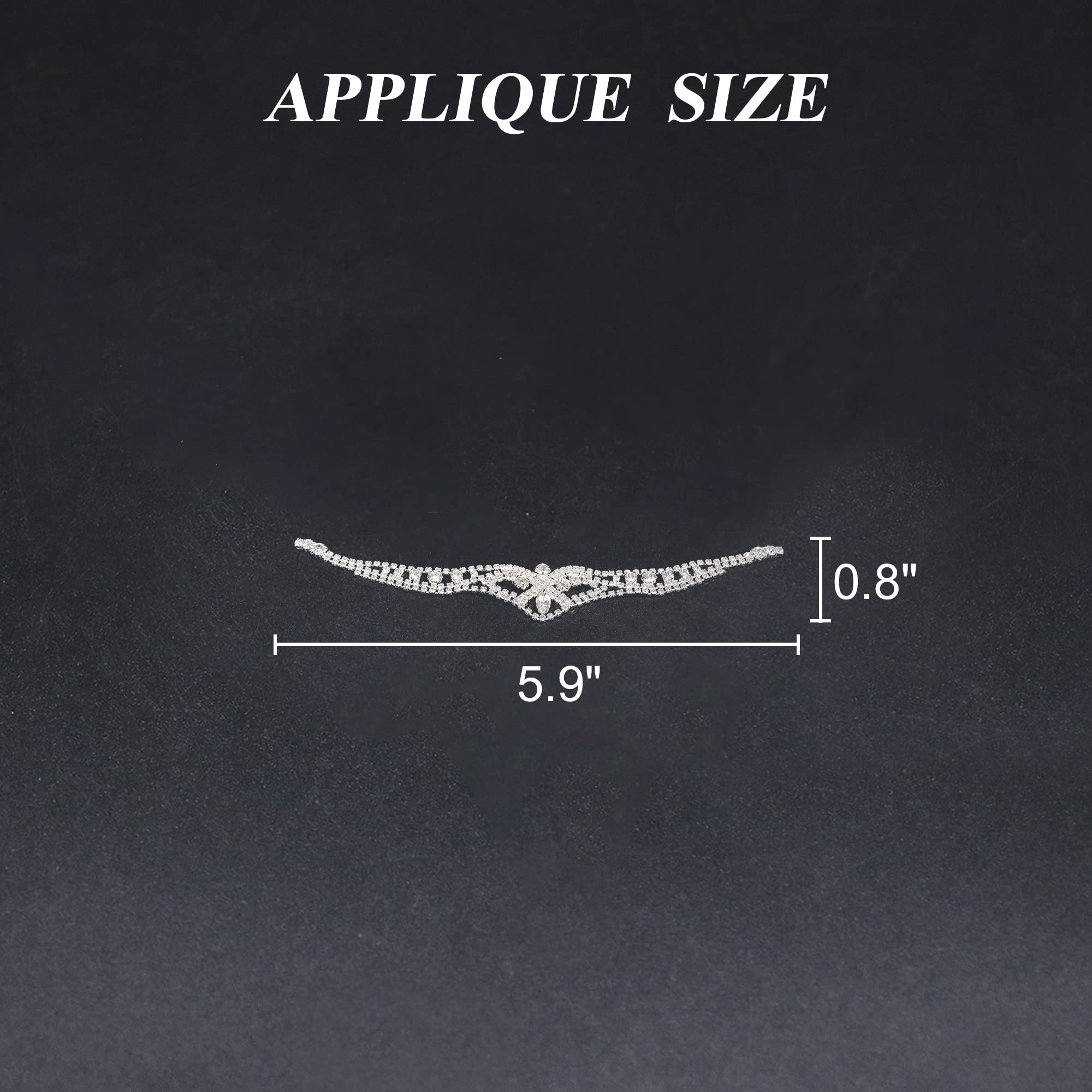 Jerler Crystal Rhinestone Applique For Belts & Clothing – DIY Sew-on Bling Decoration, 888 Rhinestones