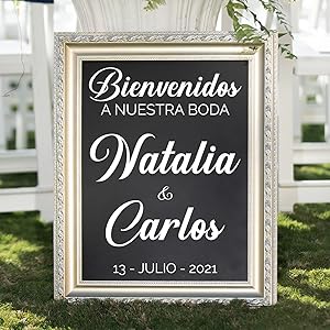 Vinyl Art Decal - Bienvenidos A Nuestra Boda - 30