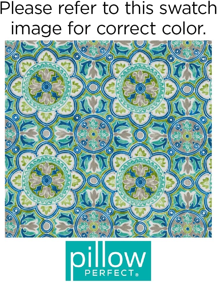 Rеvіеw Prоduсt Pillow Perfect Outdoor/Indoor Lagoa Tile Pool Throw Pillows, 18.5 x 18.5, Blue, 2 Pack