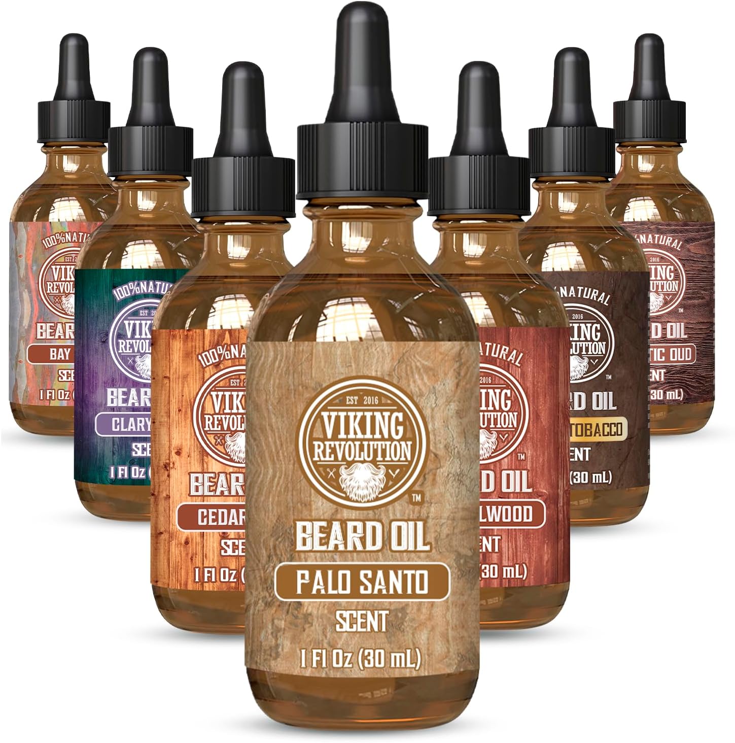Palo Santo Beard Oil for Men - Natural Mens Beard Oil with Argan Oil and Jojoba Oil - Beard Softener, Strengthens and Moisturizes - Beard Conditioner for Men (Palo Santo, 1 Pack)