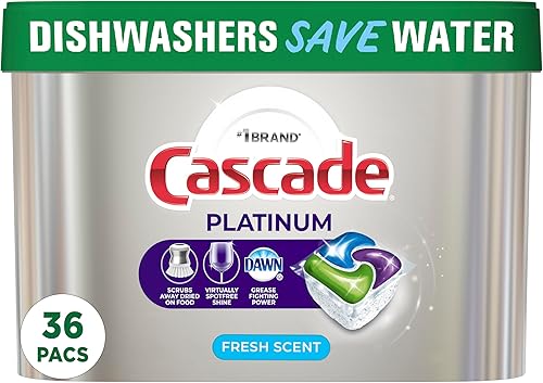 Miniatura 1 de Cascade Platinum - Detergente para lavavajillas ActionPacs frescos 36 unidades