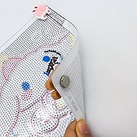 Vista 3 de 4 piezas de divertidos soportes para cubierta de imán de pintura de diamante, con forma de extremo de animal en punto de cruz, cubierta magnética