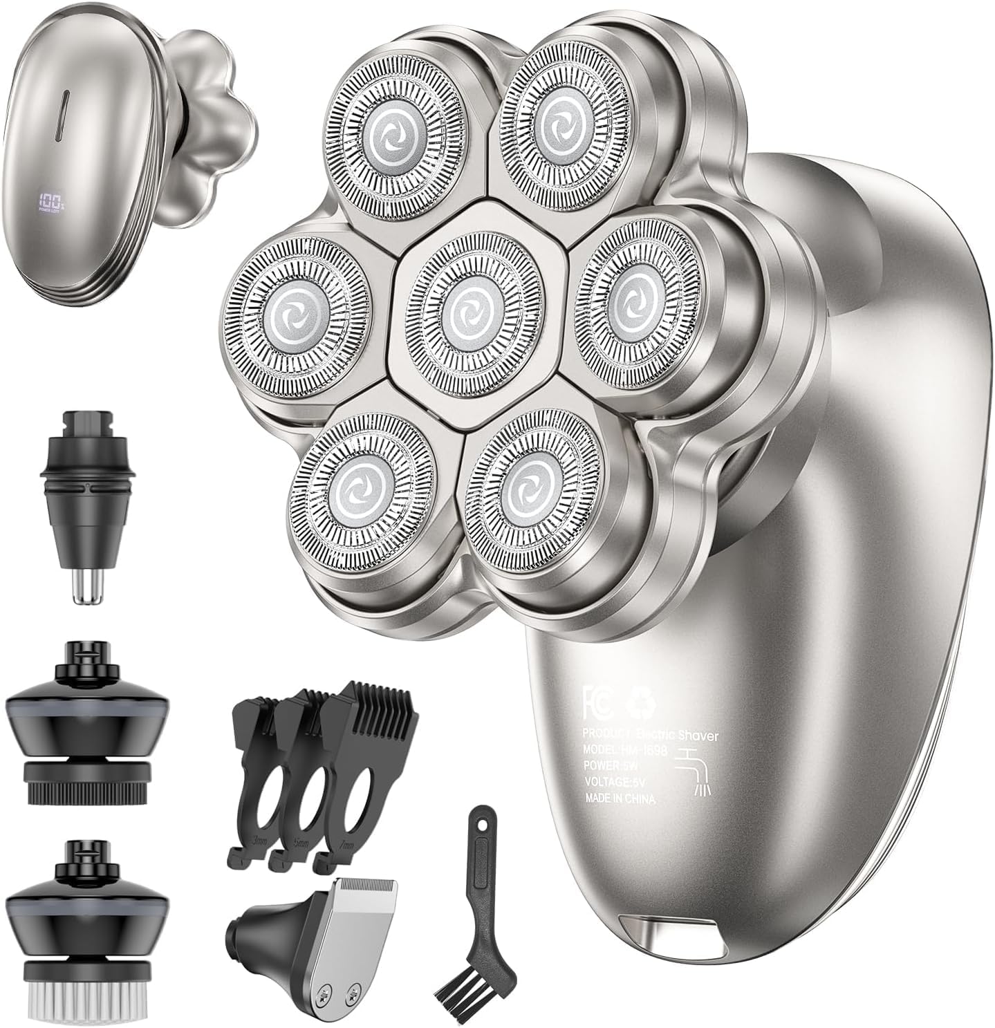 WEQOEE 7D Magnetic Head Shaver for Bald Men