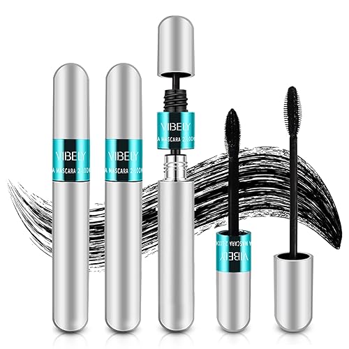 Miniatura 5 de Máscara de pestañas Vibely 2 en 1, Lash Cosmetics Vibely, 5 veces más larga, impermeable, máscara de fibra de seda 4D, lavable, cepillos dobles para