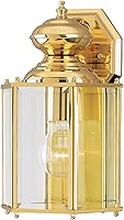 Vista 1 de Westinghouse 6685300 One-Light Exterior Wall Lantern, Polished Brass Finish on Solid Brass and Steel with Clear Beveled Glass Panels